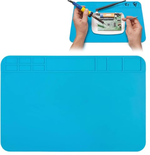 Magnetische Reparatur Matte, antistatisch silikon reparatur, Lötmatte,Handy Reparatur Silikon Pad, Für Kamera Elektronische Laptop Handy Reperatur Arbeitsmatte Werkstatt,Größe:30x20cm.