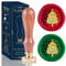 PH PandaHall Christmas Tree Wax Seal Stamp for Christmas, Vintage Sealing Wax Stamps 25mm Wax Seals Brass Head with Wood Handle for Christmas New Year Envelopes Invitation Cards Decor Gift Wrapping