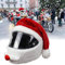 Generisch Weihnachtsmütze, Motorradhelm-Überzug, Plüsch-Helmüberzug, Weihnachtsmann-Helmüberzug, lustiger Integralhelm-Überzug für Motorradhelme, Dekoration