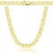 AMAR PRAGNA Gold Damen/Herren Kette 925/585, original geflochten, Breite 6,5 mm, Goldkette- Halskette, vergoldete kette 585- königskette gold, goldschmuck plattenkette 60 cm