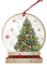 Sottopentola in Porcellana Christmas Albero Natale Rotondo Brandani 89937 Sughero 17x20cm Bianco Verde