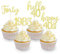 DazzJoy 24 Stk Glitzer Cupcake Topper 40 Geburtstag Männer Frauen,Gold Tortendeko 40. Geburtstag Männer,Happy 40th Birthday Torten Deko,Hello 40 Cake Topper,Kuchendeko 40. Geburtstag Deko