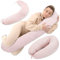 Stillkissen XXL Seitenschläferkissen Schwangerschaftskissen Lagerungskissen - Baumwolle Pregnancy Pillow Erwachsene - 190 cm Schmutziges Rosa