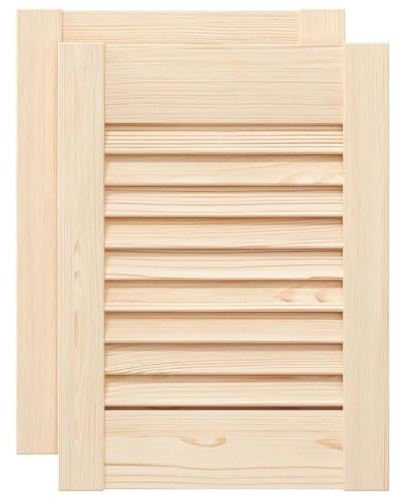 vidaXL Schranktüren Lamellen-Design 2 Stk. 39,5x29,5cm Massivholz
