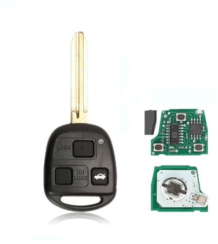 3B Chiave a distanza 433MHz per Toyota Prado Avensis Tarago 120 RAV4 Kluger | 4D67 Chip, 2003-2009 lama non tagliata TOY43, 3 pulsanti