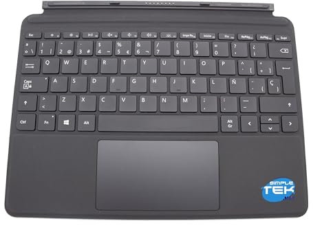 SIMPLETEK - Tastiera Magnetica wireless 1840 - Compatibile con Microsoft Surface Go 1, 2 e 3 | Layout QWERTY Spagnolo (ES) (Ricondizionato)