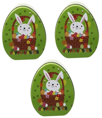 VICASKY Süßigkeitenbox Aus Metall – Große - Leere Blechdose Im Hase-Design Für Die Aufbewahrung Von Leckereien Keksen Und Bonbons – Perfekte Geschenktüte Für Ostern Und Festliche