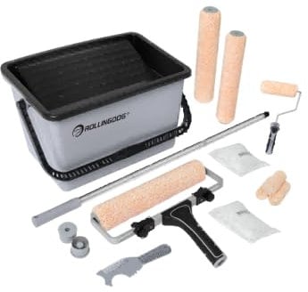 ROLLINGDOG Lot de 21 rouleaux de peinture de 30,5 cm – Grand rouleau de peinture avec cadre réglable, housses en microfibre et poteau extensible, kit complet pour murs/plafonds/meubles