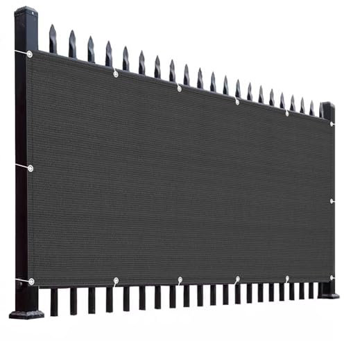 Clôture brise-vue noire de 1,5 x 15 m pour jardin, extérieur, filet de blocage à 90 % avec attaches de câble, idéal pour jardin, terrasse, clôture