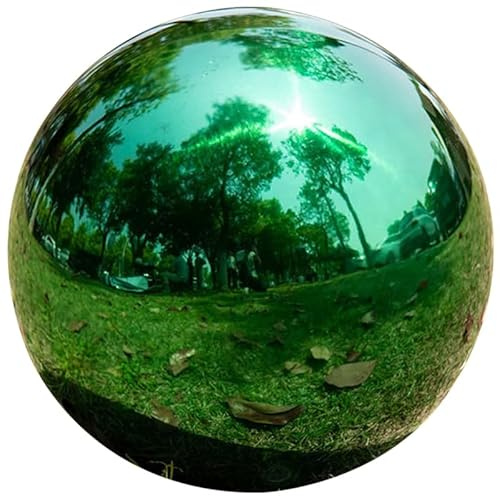 Abaodam Edelstahl-Gartenkugel 18.00 cm Reflektierende Kugel Polierte Spiegelkugel Dekokugel Für Garten Terrasse Und Balkon Blickkugel Als Dekoartikel