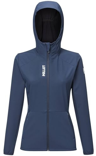 MILLET - Softshell-Kapuzenjacke Seneca Damen – wasserabweisend – winddicht – Fleece innen