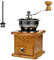 Molinillo de café tradicional de mano con base de madera maciza, múltiples ajustes de molienda, sistemas de cepillo desmontable, molinillo de café de madera retro