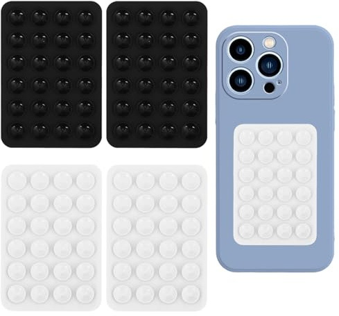 4Pcs Suction Cup Phone Holder,Silicone Sticky Phone Grip Pad | Hands-Free Sticky Cell-Phone Grip,Phone Case Mount,Phone Accessories Holder for Selfies and Videos