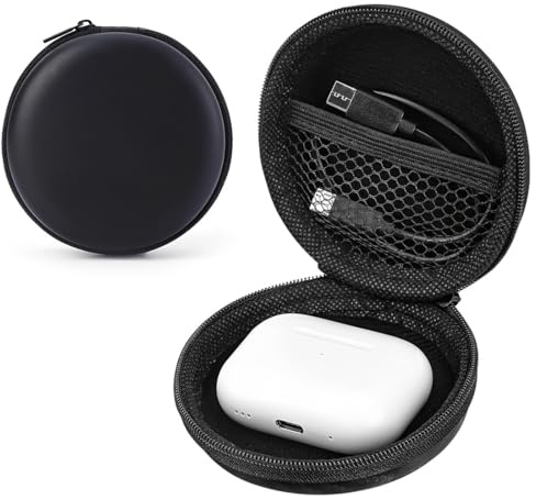 Mini Kopfhörer Tasche, Extra Klein Case Tasche für Tragbare MP3, iPod Nano, Schlüssel, U Festplatte(Schwarz)