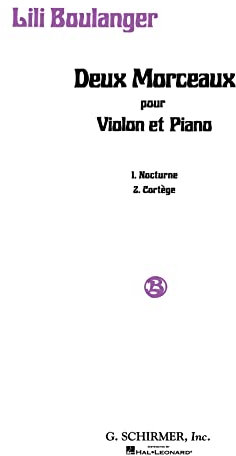 2 Morceaux: Nocturne and Cortege: Violin and Piano