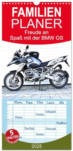 Familienplaner 2025 - Freude an - Spaß mit der BMW GS mit 5 Spalten (Wandkalender, 21 cm x 45 cm), CALVENDO
