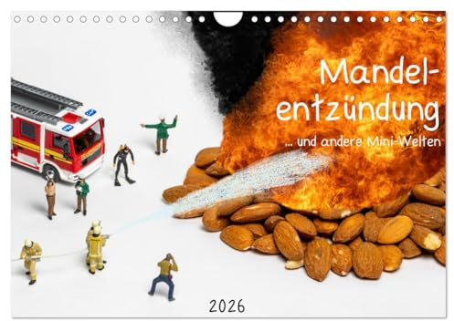 Mandelentzündung ... und andere Mini-Welten (Wandkalender 2026 DIN A4 quer), CALVENDO Monatskalender: Skurrile Situationen im Maßstab H0 (CALVENDO Spass)