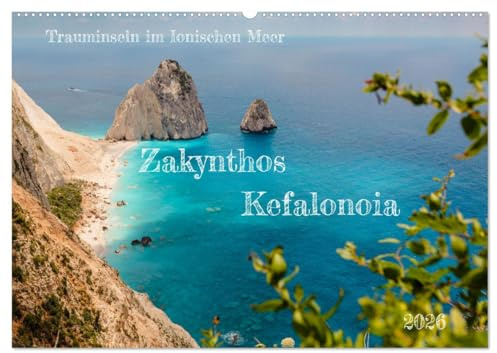 Zakynthos und Kefalonia Trauminseln im Ionischen Meer (Wandkalender 2026 DIN A2 quer), CALVENDO Monatskalender: Die schönsten griechischen Inseln im Ionischen Meer (CALVENDO Natur)