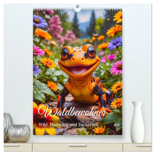 Waldbewohner - Wild, Flauschig und Zuckersüß (hochwertiger Premium Wandkalender 2026 DIN A2 hoch), Kunstdruck in Hochglanz: Ein Kalender voller ... die Herzen im Sturm erobern. (CALVENDO Tiere)