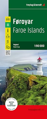 freytag & berndt Straßenkarte Färöer / Føroyar 1:90.000: Straßen- und Freizeitkarte, mit Infos, Top Tips, wasserfest und reißfest
