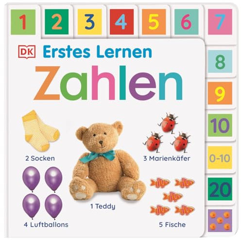 Erstes Lernen. Zahlen: Pappbilderbuch mit Griffregister und über 200 Fotos ab 1 Jahr