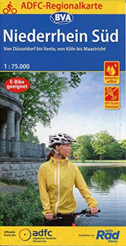 ADFC-Regionalkarte Niederrhein Süd, 1:75.000, mit Tagestourenvorschlägen, reiß- und wetterfest, E-Bike-geeignet, mit Knotenpunkten, ... NiederRheinRoute (ADFC-Regionalkarte 1:75000)