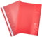 Exacompta 449203B 25er Pack Plastik-Schnellhefter. Aus PP-Folie für DIN A4 kaufmännische Heftung rot mit Beschriftungsstreifen Hefter Ideal für Büro und Schule