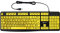 Geemarc Wired Alphanumeric Keyboard with Large Black Lettering and Yellow Keys - High Colour Contrast for People with Low Vision - Compatible with Windows XP, Vista, 7, 8, 10 - UK Version