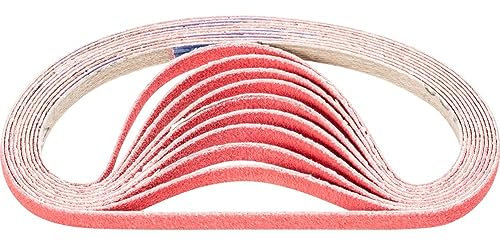 PFERD 799246 Kurzbander BA, Flexible Schleifmittel, Ausführung Keramikkorn Co-Cool, 120 Korngröße, 305mm x 6mm, 100 Stück