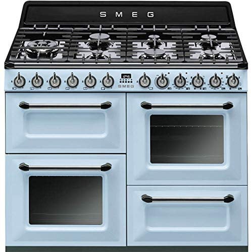 Smeg Victoria TR4110AZ Pastel Blue 110cm Dual Fuel Range Cooker