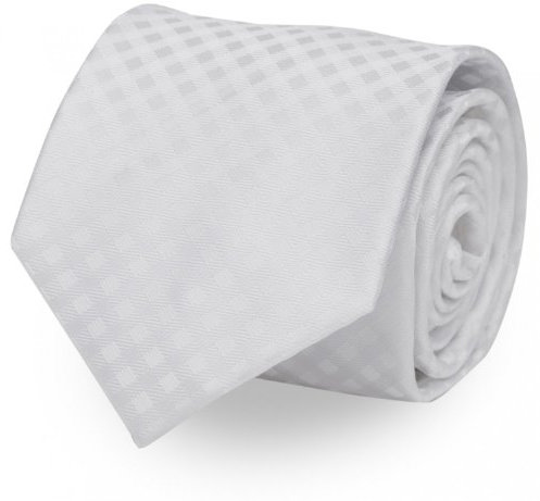 Fabio Farini - Elegante Herren Krawatte kariert - 8cm Breite in verschiedenen Farben - Schlips Weiß Karomuster Weiß