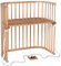 babybay Boxspring Beistellbett aus massivem Buchenholz / kompakt & verwandelbar / Kinderbett Höhe stufenlos verstellbar & umweltfreundlich / mitwachsendes Babybett (natur lackiert)