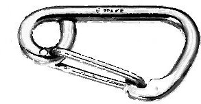 WICHARD Mousqueton pompier œil asymetrique 170mm