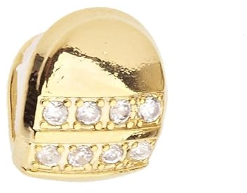 .iced-out. Micro Pave Single Zahn XL Grill - One Size fits All - Gold