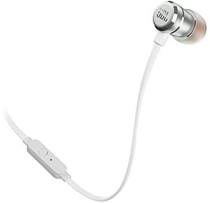 JBL T290 - Auriculares Intraaurales con el Potente Sonido Pure Bass de JBL (Aluminio), Plata