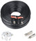 TONTON 90 Meter BNC Kabel TVI AHD CVBS CVI Videokabel CCTV DVR 300FT/90M DC Power für Überwachungskamera Videoüberwachung Überwachungssystem Schwarz