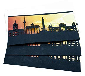 KOCHDIALOG SkylineCard - als Weihnachtskarte - Neujahrskarte - Geschäftskarte - Glückwunschkarte - Geburtstagskarte - Städtekarte (Berlin)