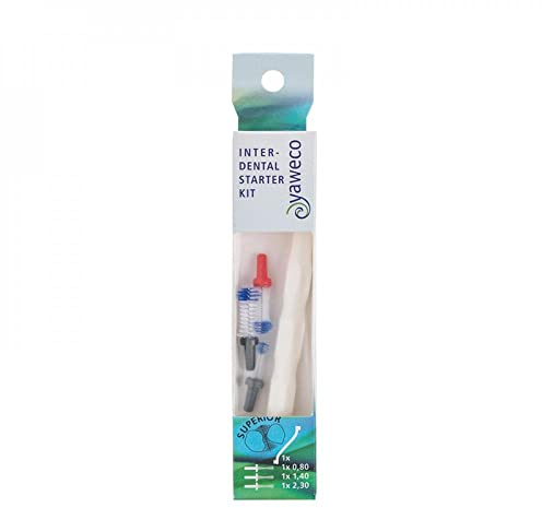 Yaweco Interdental-Starterpaket, 100 g, ohne Geschmack, Erwachsene, 1 Stück, Plaque-Entfernung, tägliche Zahnreinigung