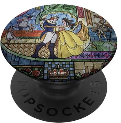 PopSockets Disney Beauty & The Beast Stained Glass Rose PopSockets PopGrip: Swappable Grip for Phones & Tablets