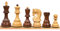 RoyalChessMall -3.9 Russian Zagreb 59' Chess Pieces only Set - Golden Rosewood and Boxwood