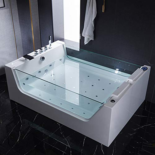 Bagno Italia Vasca da bagno idromassaggio full optional 170x120 cm riscaldatore ozonoterapia luci led termostatico 32 idrogetti ad aria e acqua