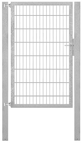 Alberts 661649 Einzeltor Flexo Plus mit Zubehör | verschiedene Breiten und Höhen | Pfostenstärke 80 x 80 mm | feuerverzinkt | Breite 100 cm | Höhe 160 cm