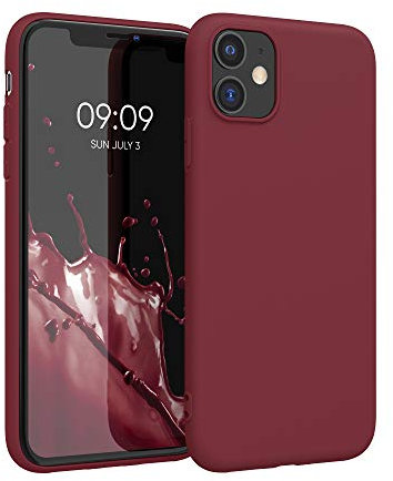 kwmobile Case Compatible with Apple iPhone 11 Case - Soft Slim Protective TPU Silicone Cover - Rhubarb Red