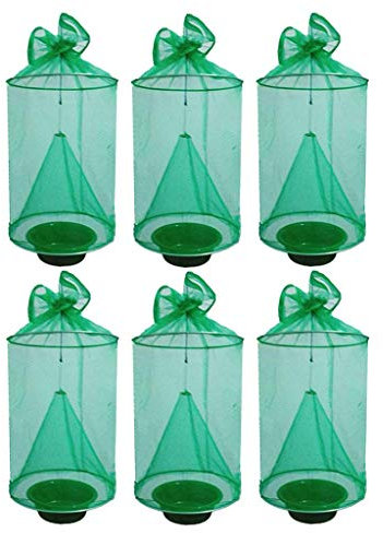 Hängende Netz Fliegenfalle Käfig, Faltbar Insektenfänger Insektenfalle Outdoor Fliegenfängerkäfig Fliegenfänger, für Garten Ranch Obstgartenfalle (6PCS)