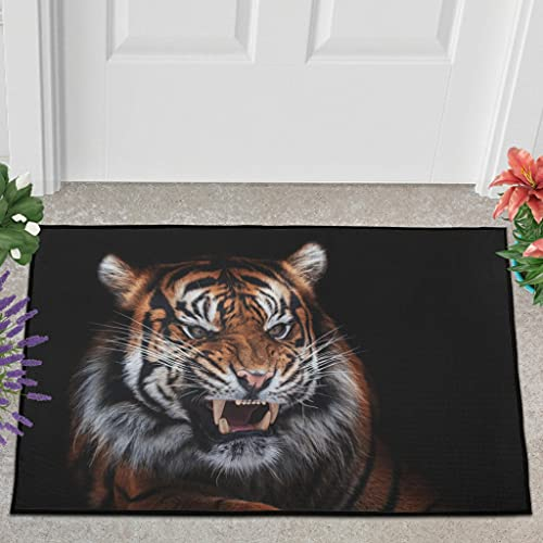 Veryday Tiger Tiere Fußmatte Türmatte Eingangsmatte Fußabtreter Fußabstreifer Türvorleger Schmutzmatte Sauberlaufmatte Haustürmatte für Home White 40x60cm