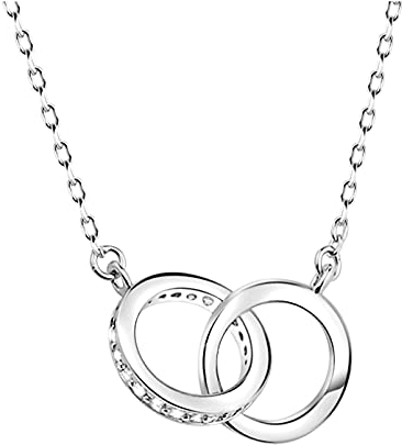 Sofia Milani - Damen Halskette 925 Silber - mit Zirkonia Steinen - Kreis Anhänger - 50374