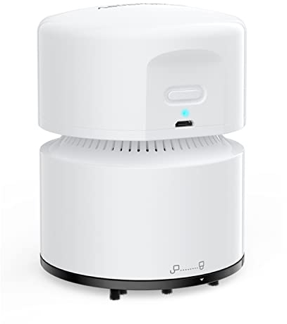 ASUSPORACE Mini-Tischstaubsauger, Kleiner Handheld-Tischstaubsauger zum Entfernen von Krümel, Staubreinigung, wiederaufladbarer kabelloser Sauger für Auto/PC/Handwerk/Haustier/Schule/Tastatur (White)