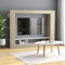 ZQQLVOO TV-Wandschränke,TV-Schrank,TV-Schränke,TV-Bänke,TV-Lowboard, Fernsehschrank,Fernsehtisch,Bücherregal,Vitrine,Raumteiler, Weiß Sonoma-Eiche 152x22x113 cm Spanplatte
