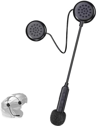 YYTFY Bluetooth 5.0 Wireless Helmet Earphone - Ultra-Thin, Waterproof, Hands-Free Music & Call Control for Motorbike, Cycling, Skiing, Riding