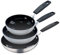 MasterPro Smart | 3 Sartenes Antiadherentes de 16, 20 y 24 cm | Aluminio Forjado | Con Mango Ergonómico | Juego de Sartenes Sartén Acero Inoxidable | Para Todo Tipo de Cocinas